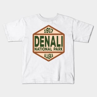 Denali National Park badge Kids T-Shirt